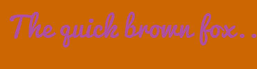 Image with Font Color AF4FA2 and Background Color CC6600